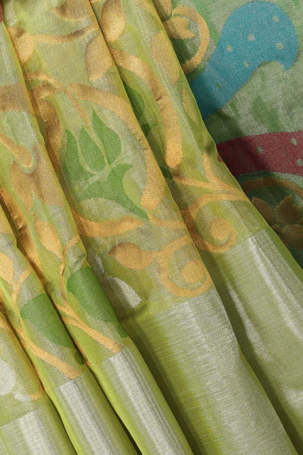 Collection of Venkatagiri-Silk Gold-Tissue Saree in a gallery layout