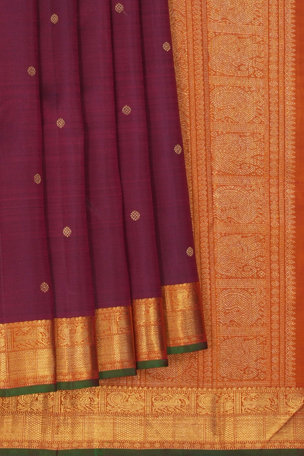 Image of Kanchipuram Silk Maroon Saree
