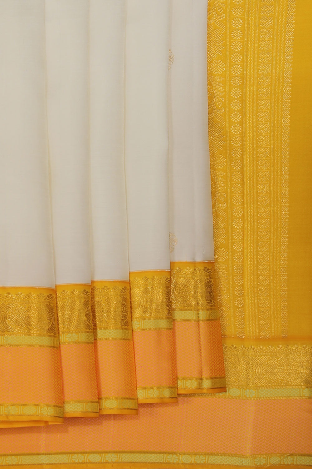 Collection of Kanjivaram-Silk White Saree in a gallery layout