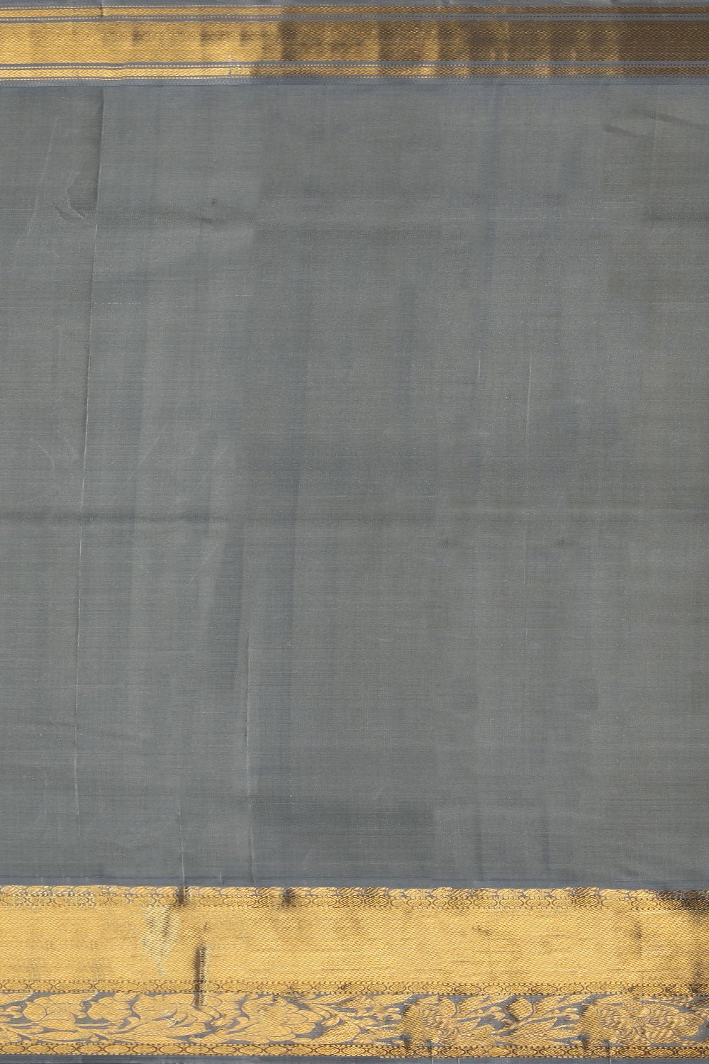 Image of Kanjivaram-Silk Lime-Yellow Saree