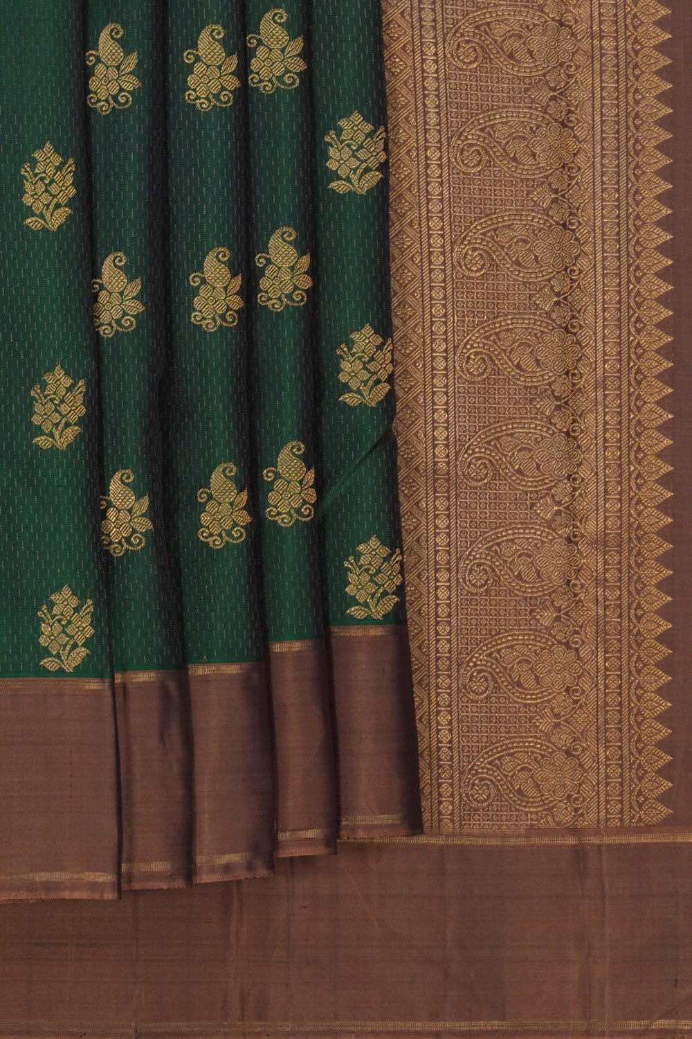 Image of Kanchipuram Silk Green Saree