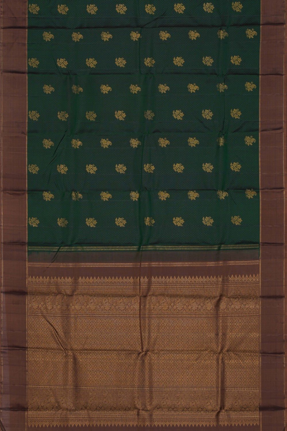 Image of Kanchipuram Silk Green Saree