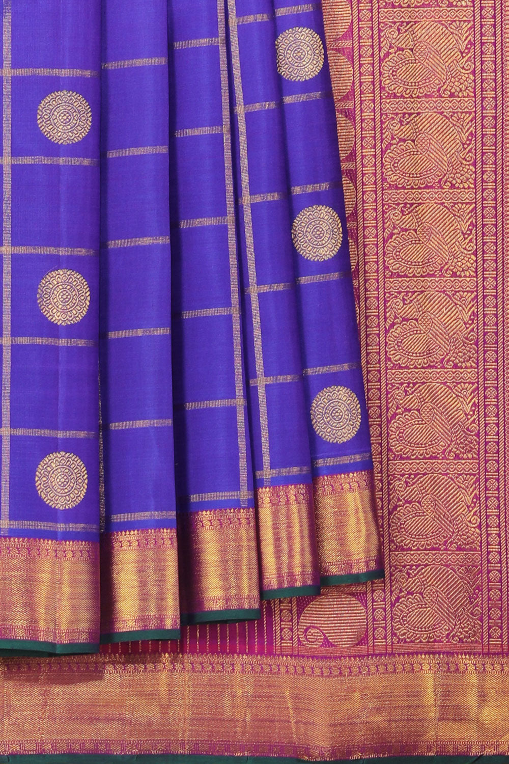 Collection of Kanjivaram-Silk Purple Saree in a gallery layout