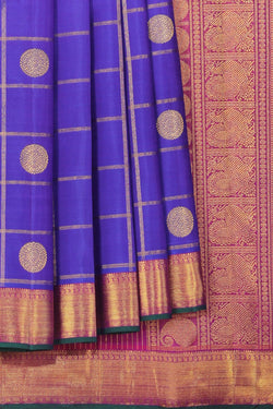 Collection of Kanjivaram-Silk Purple Saree in a gallery layout