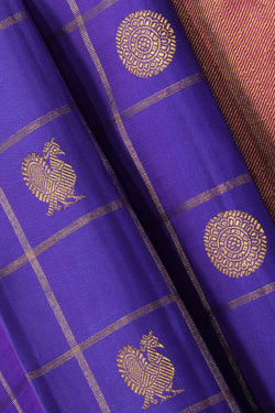 Collection of Kanjivaram-Silk Purple Saree in a gallery layout