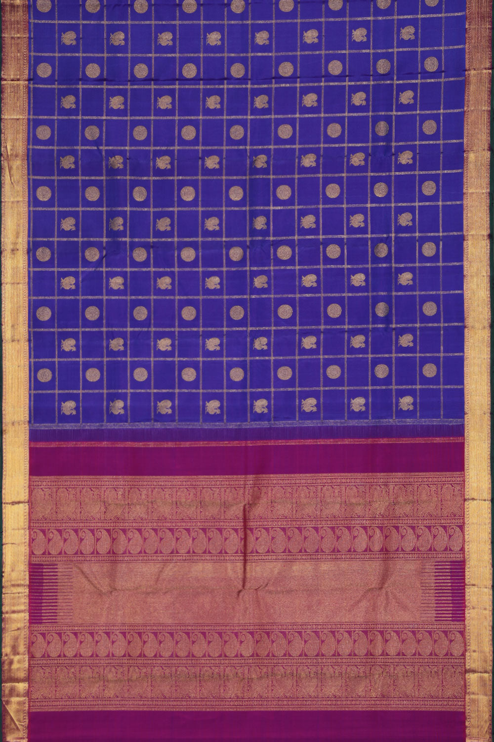 Collection of Kanjivaram-Silk Purple Saree in a gallery layout