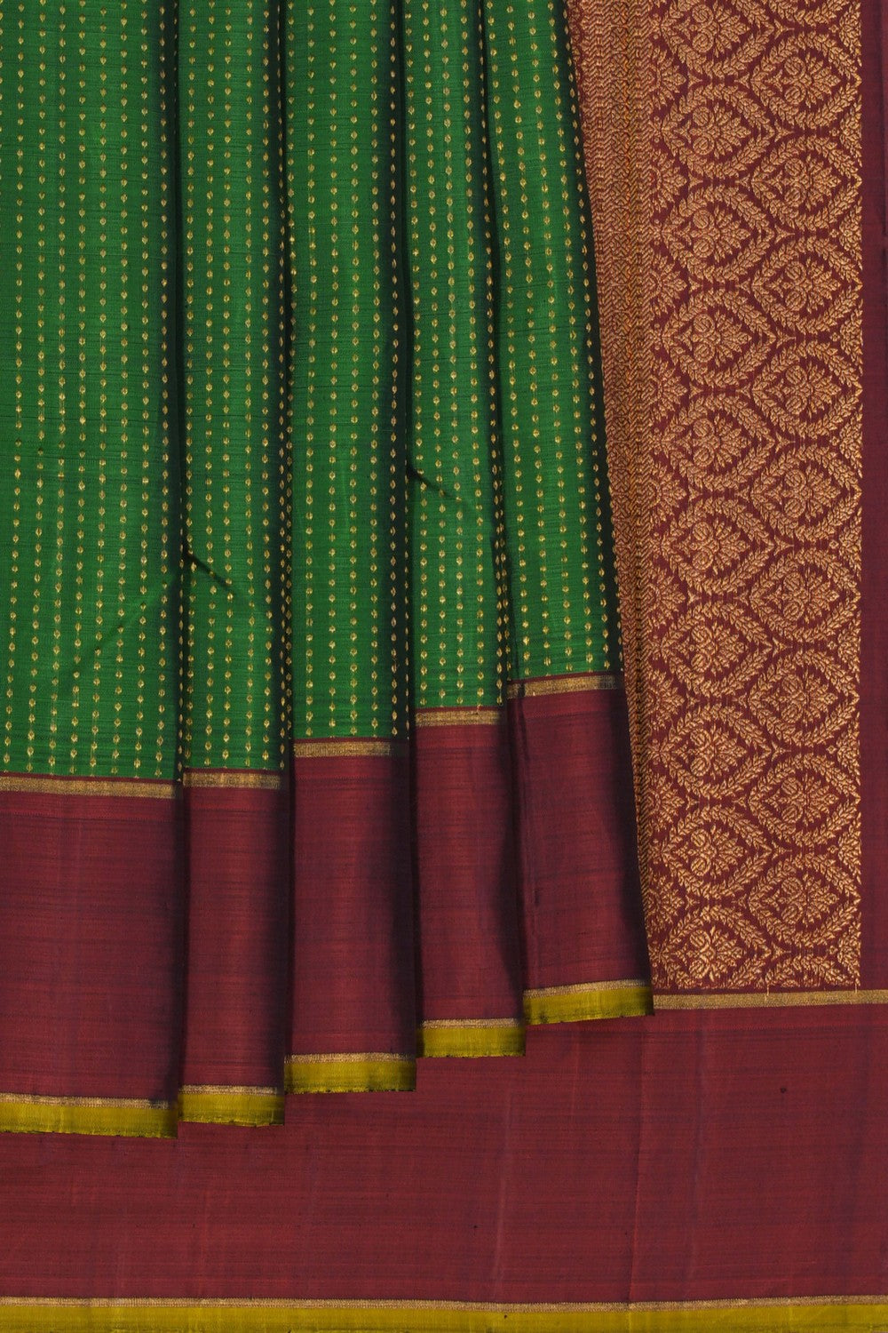 Image of Kanchipuram Silk Green Saree