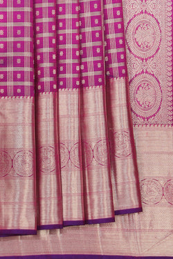 Collection of Arani-Silk Orchid-Violet Saree in a gallery layout