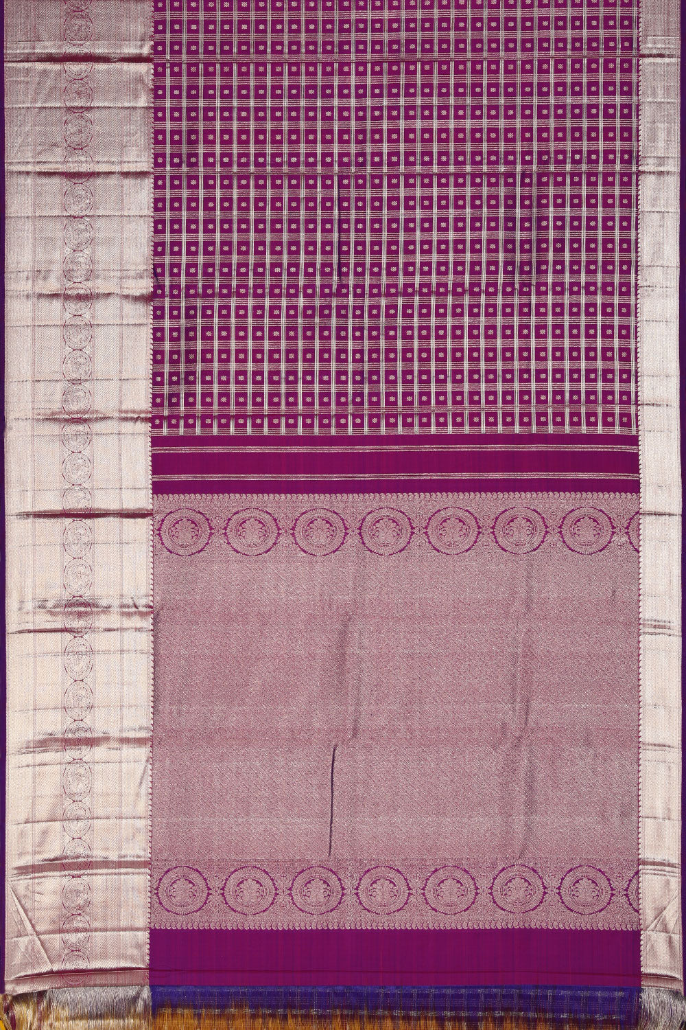 Collection of Arani-Silk Orchid-Violet Saree in a gallery layout