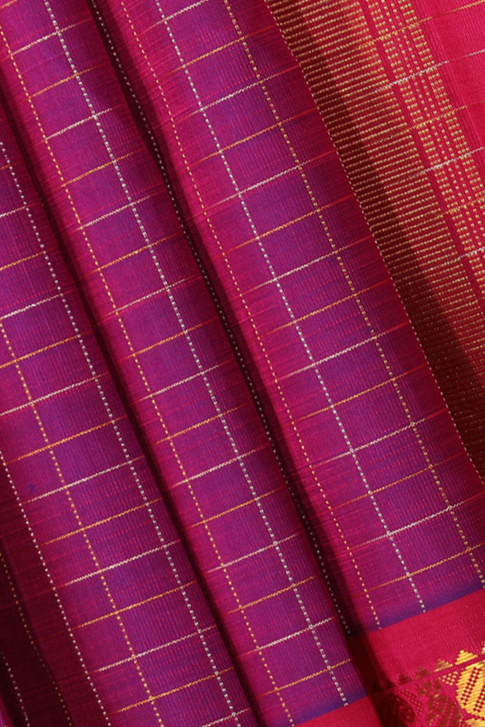 Collection of Arani-Silk Violet Saree in a gallery layout