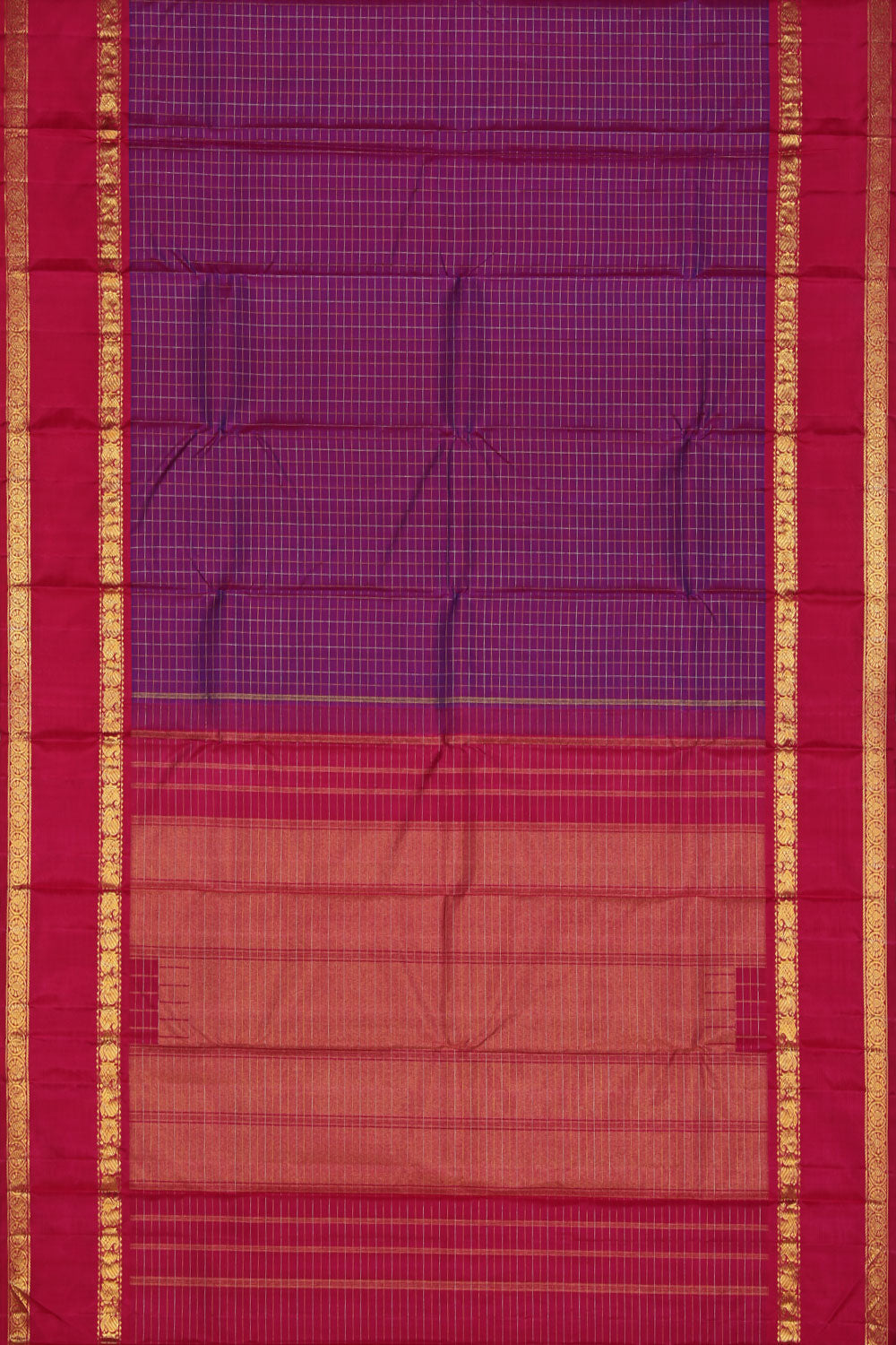 Collection of Arani-Silk Violet Saree in a gallery layout