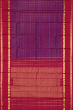 Collection of Arani-Silk Violet Saree in a gallery layout