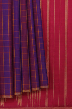 Collection of Arani-Silk Purple Saree in a gallery layout