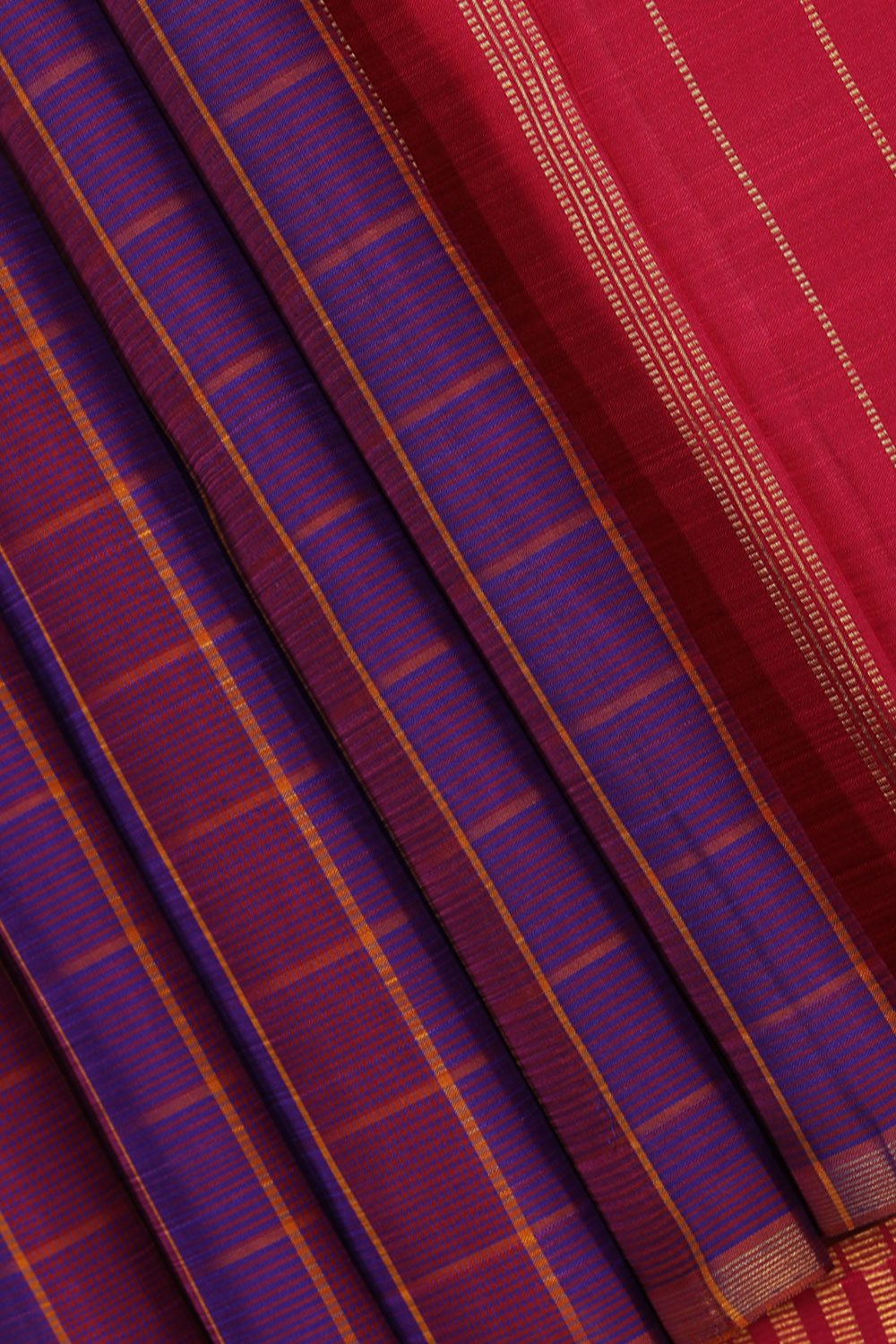 Collection of Arani-Silk Purple Saree in a gallery layout