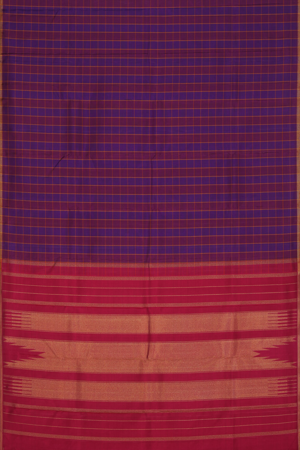 Collection of Arani-Silk Purple Saree in a gallery layout