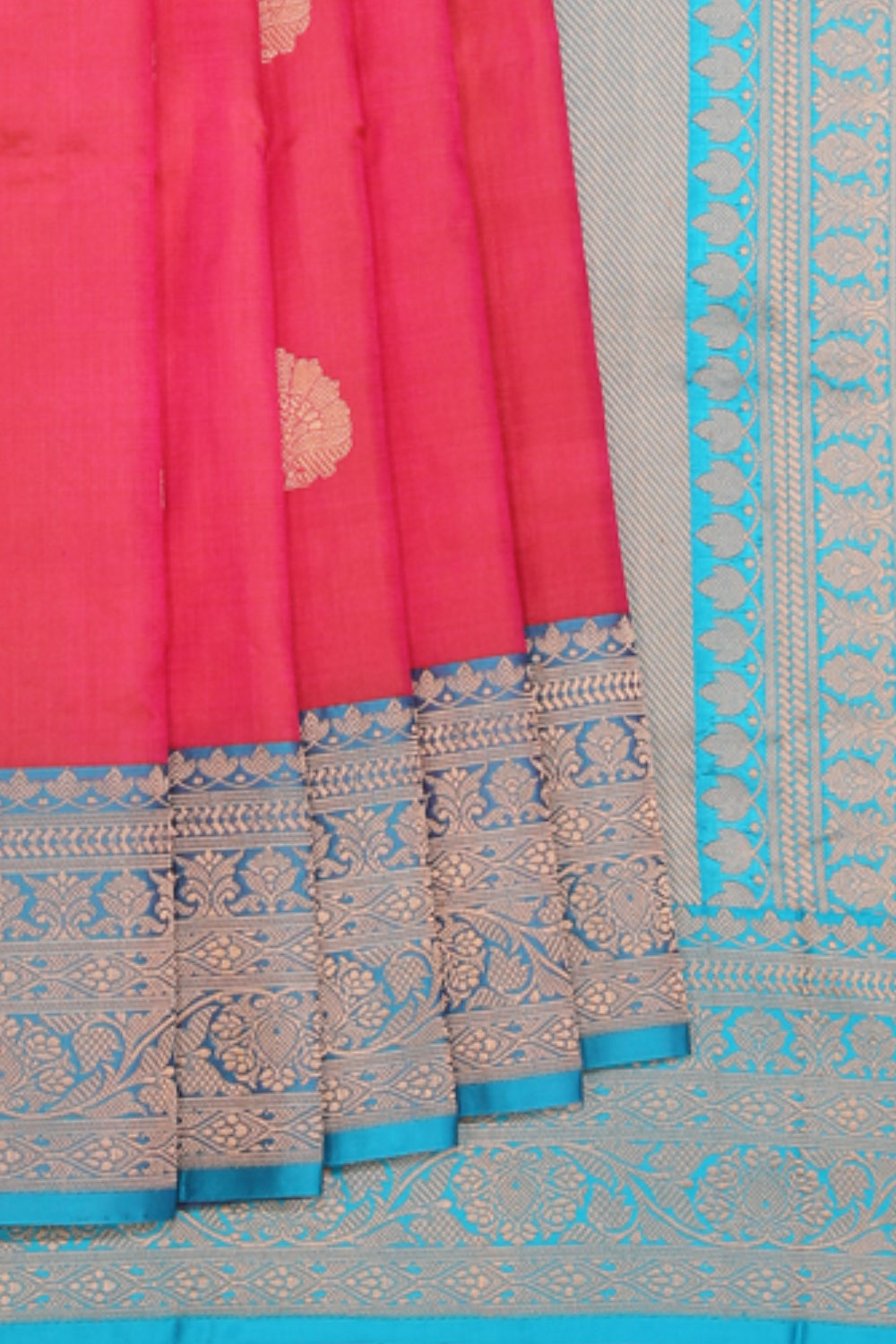 Collection of Banarasi Silk Fuchsia-Pink Saree in a gallery layout