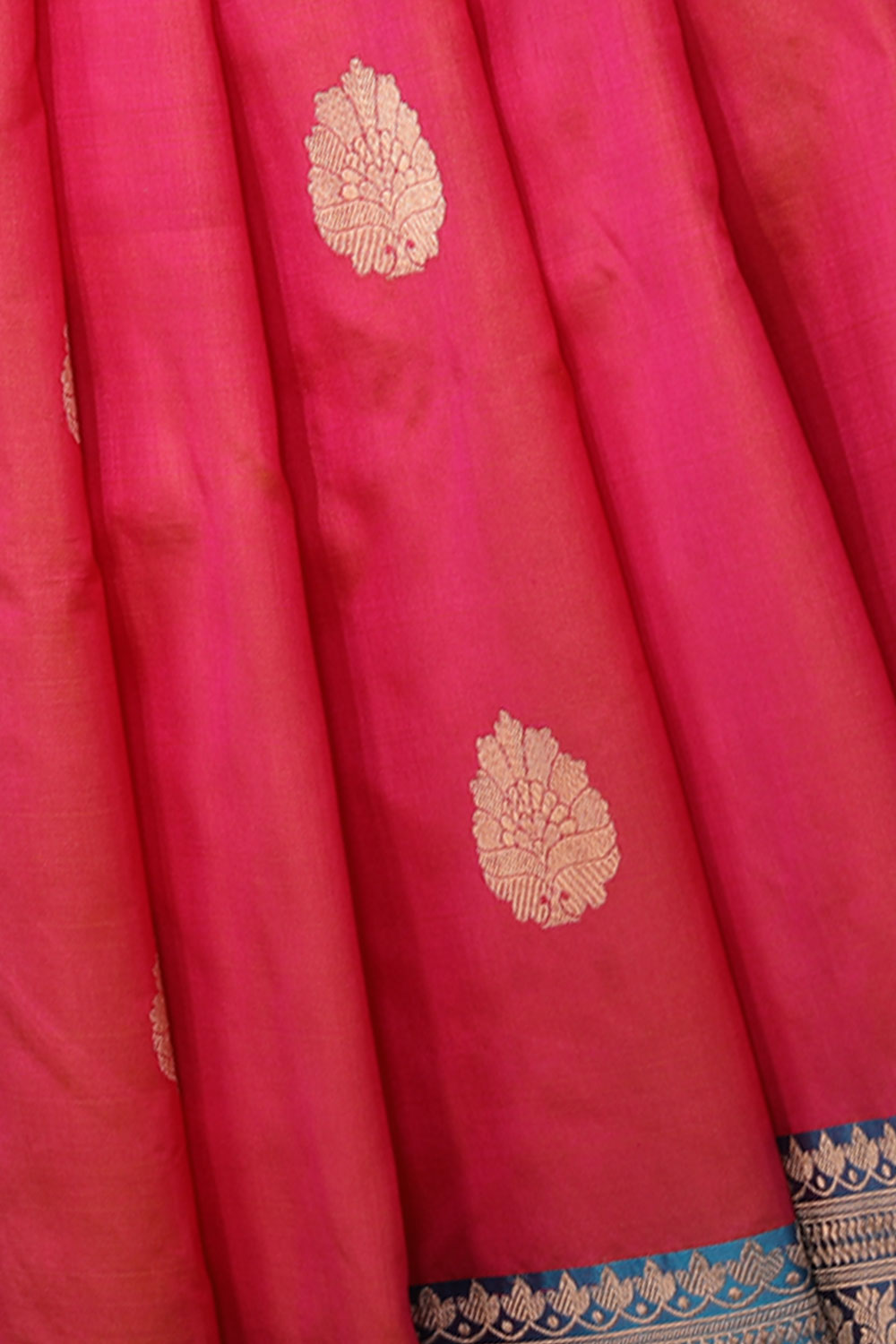 Banarasi Silk Fuchsia-Pink Saree