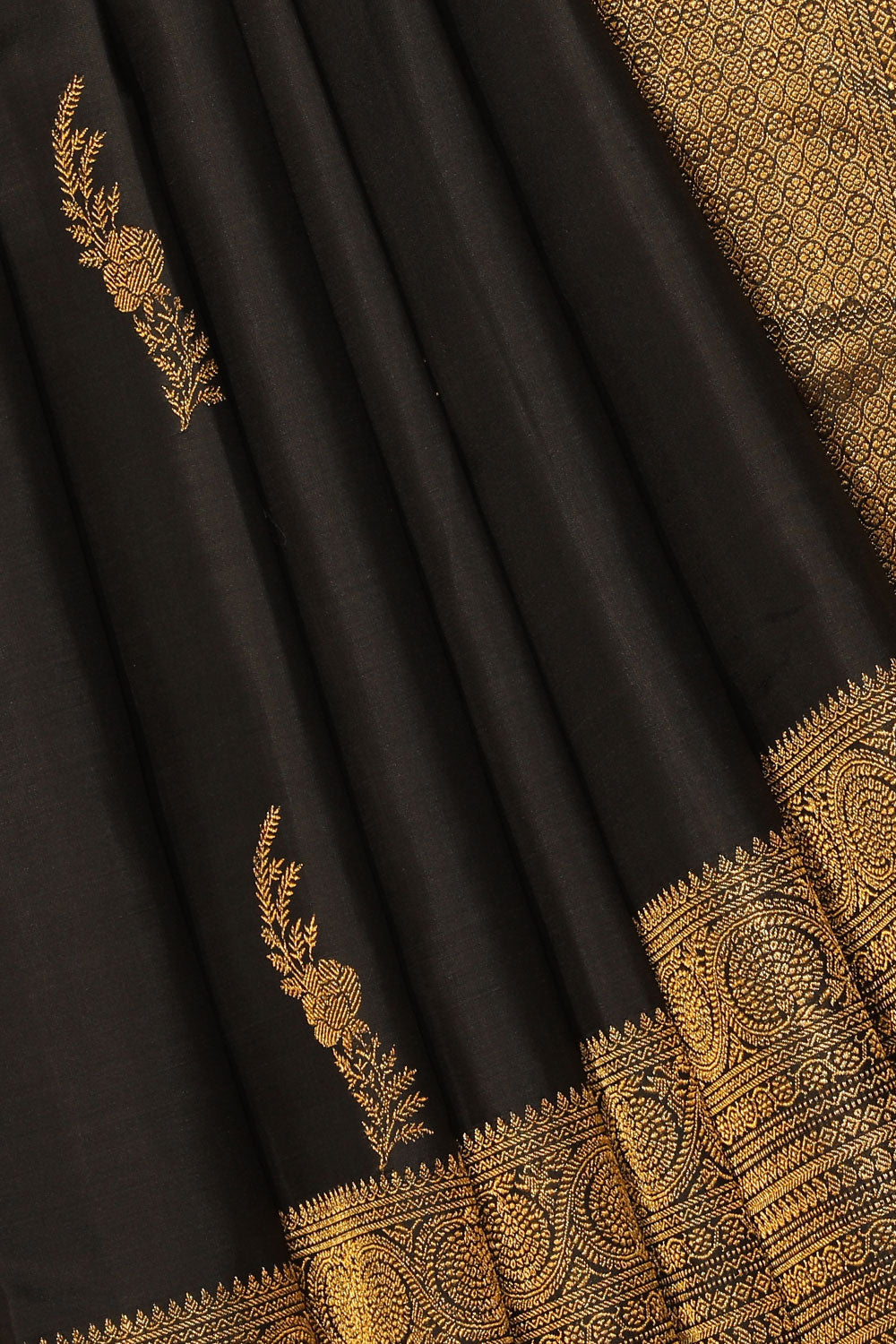 Collection of Classy Traditional Charm Black Saree in a gallery layout