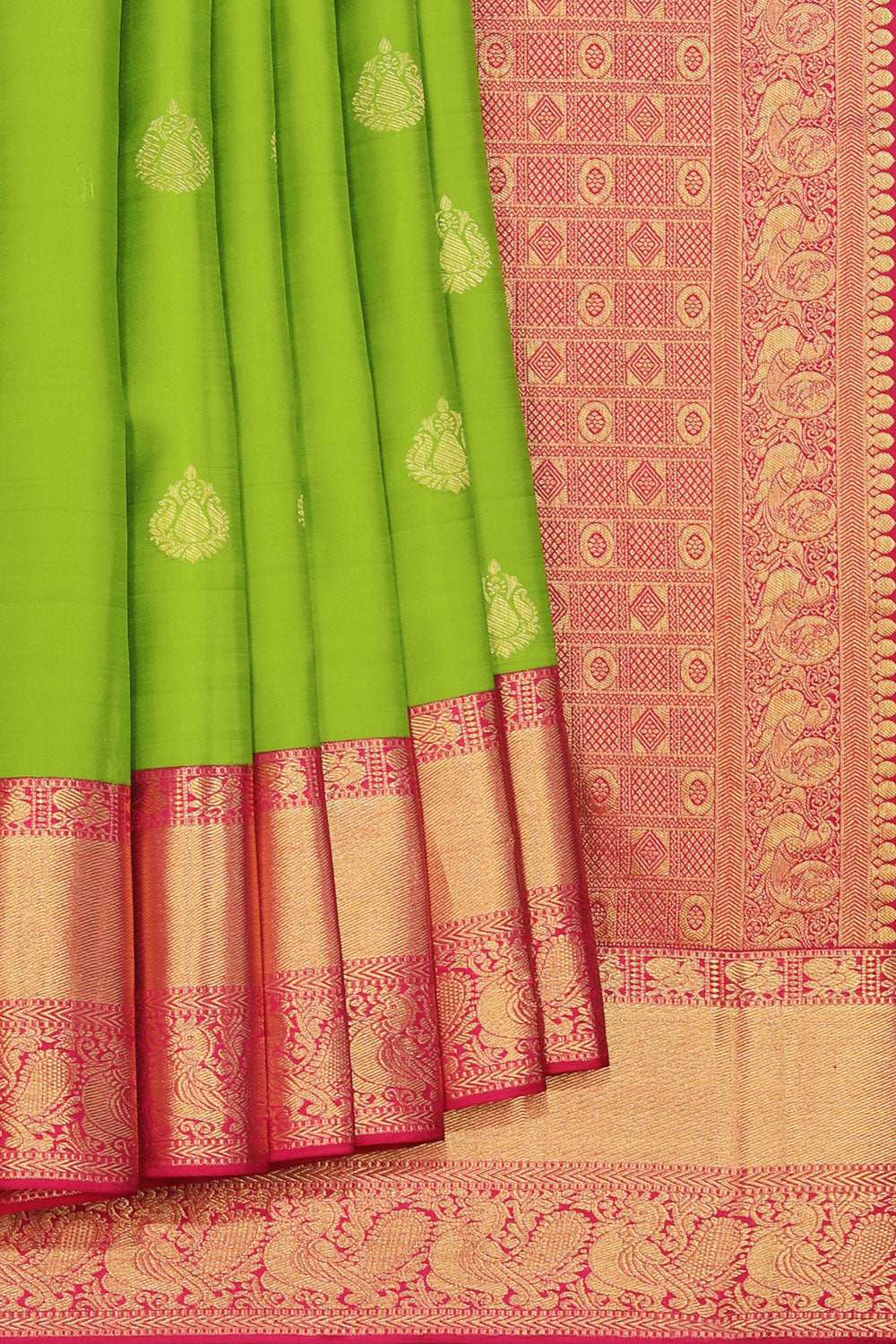 Collection of Gorgeous Green Saree in a gallery layout