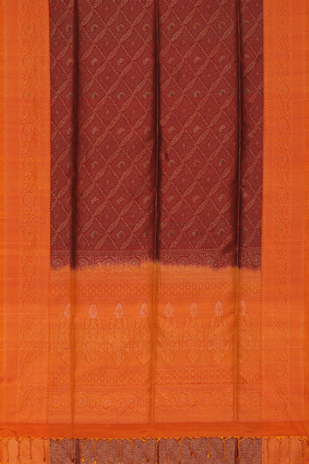 Collection of Gorgeous Maroon Saree in a gallery layout