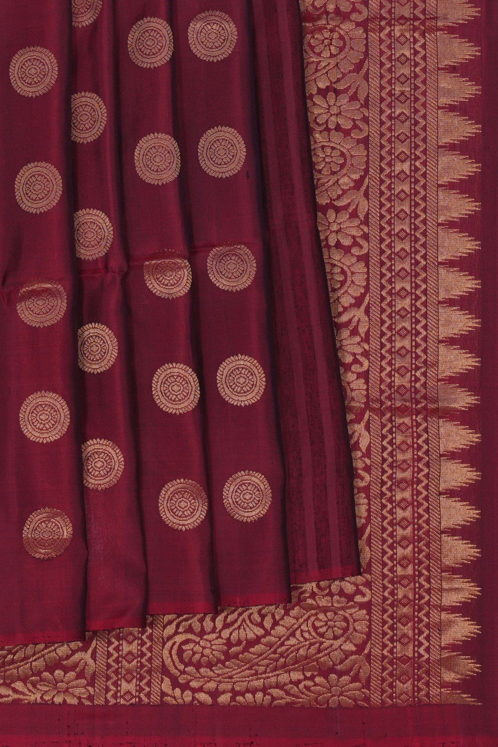 Image of A Contemporary Style Maroon Saree