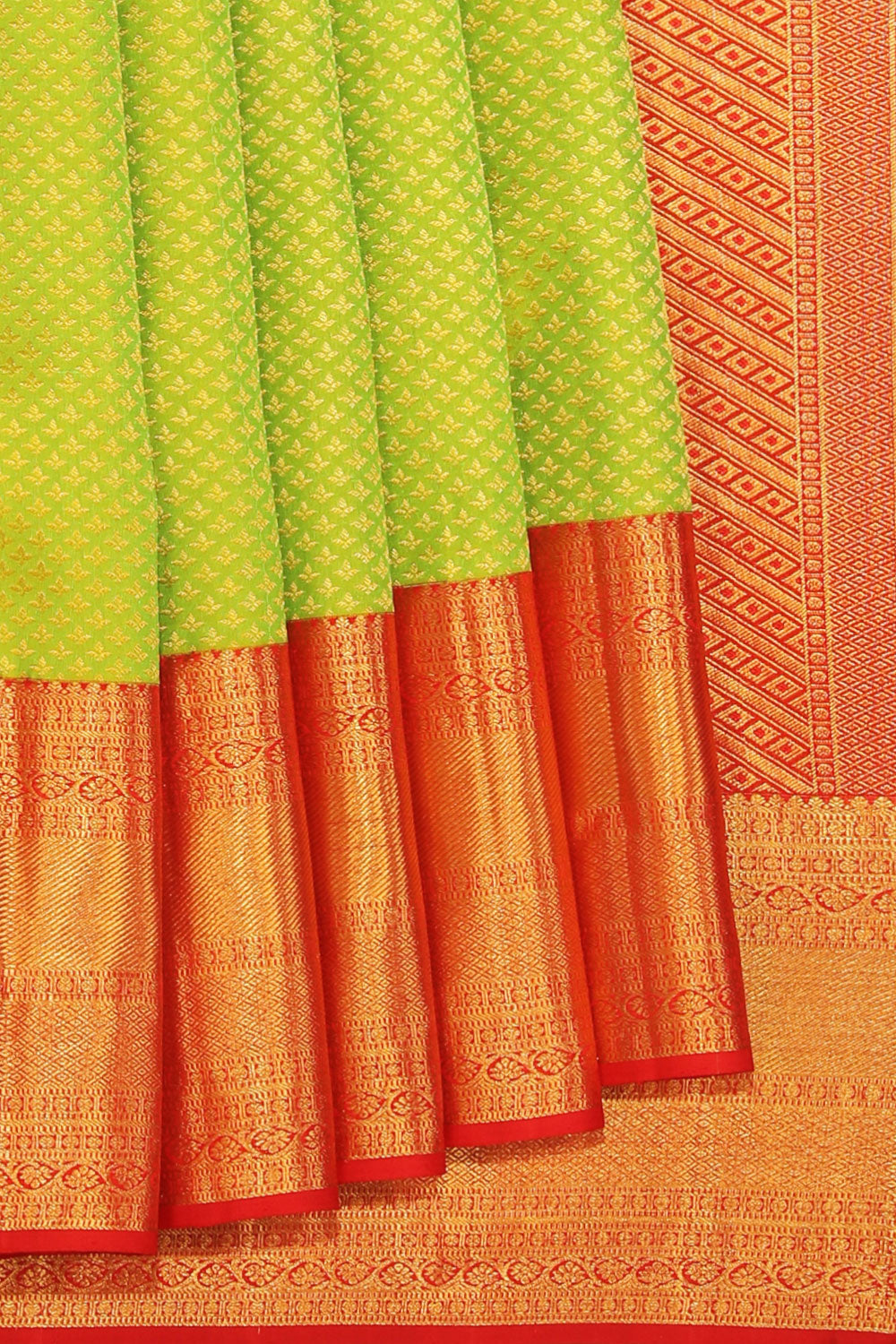 Collection of Kanchipattu Green Saree in a gallery layout