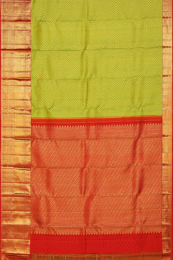 Collection of Kanchipattu Green Saree in a gallery layout