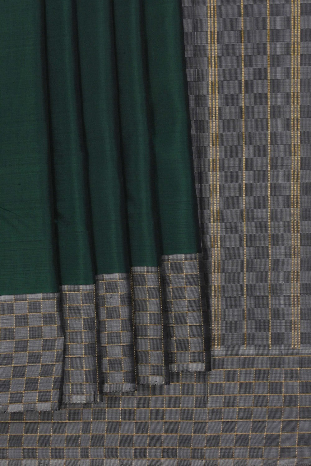 Image of Arani Silk Bottle-Green Saree