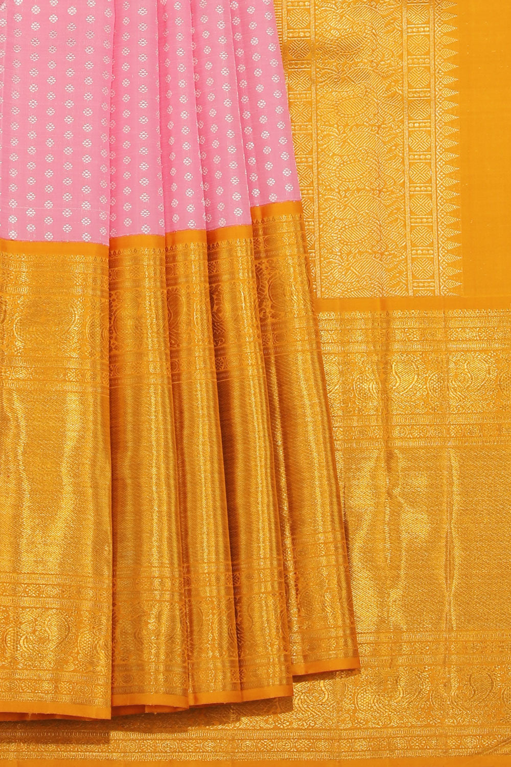 Collection of Kanjivaram-Silk Pink Saree in a gallery layout