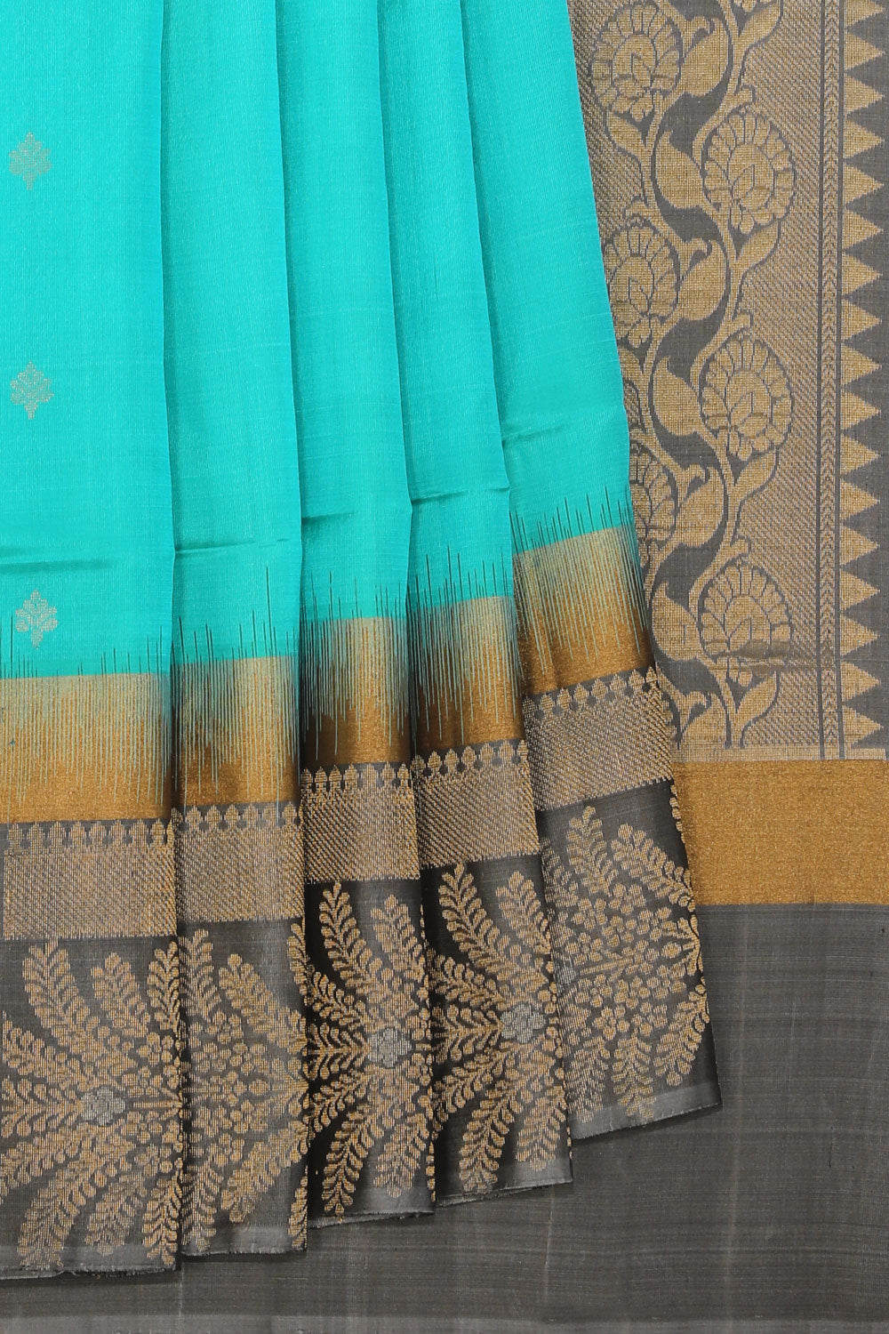 Collection of Very Pretty Sea-Blue Saree in a gallery layout