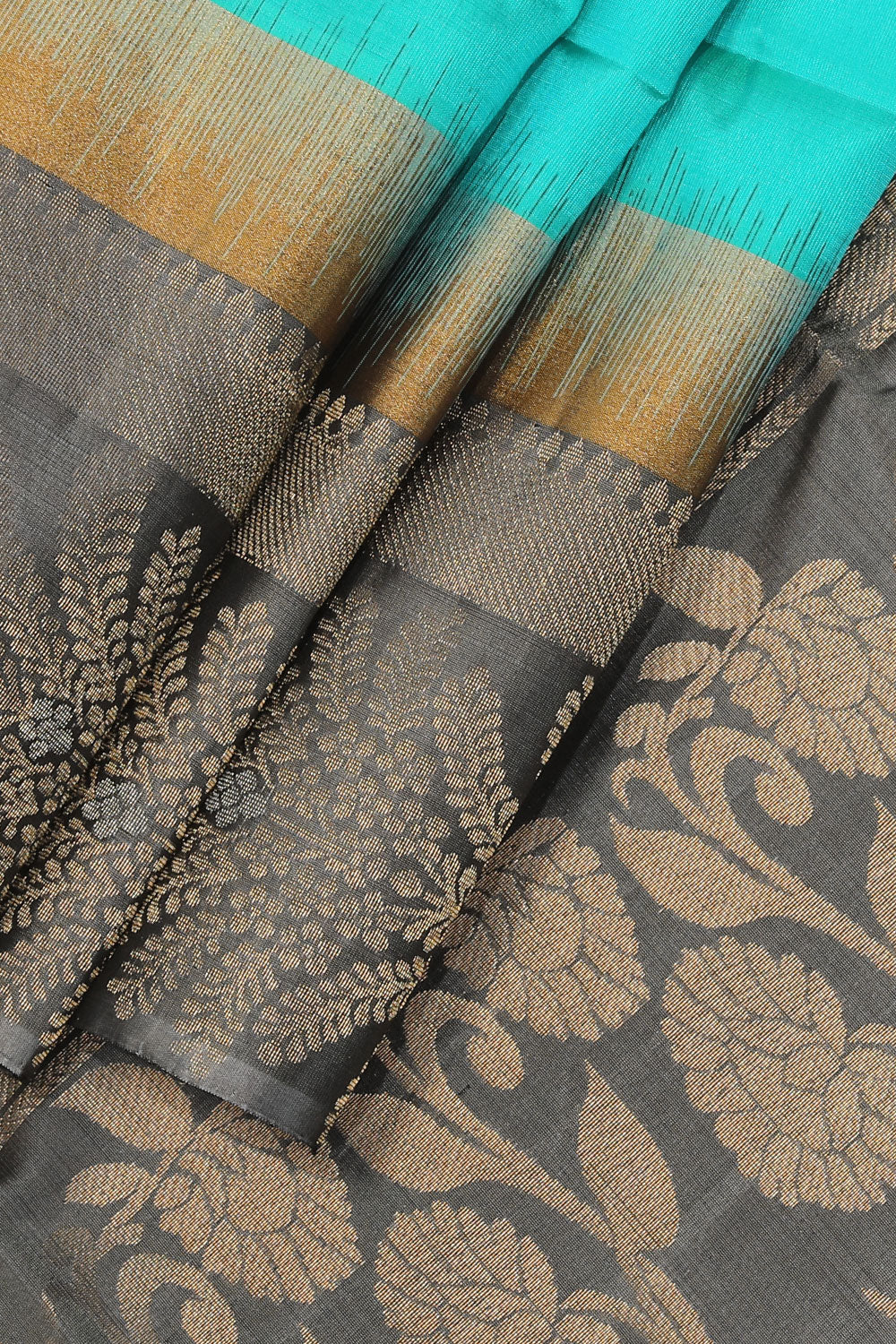 Collection of Very Pretty Sea-Blue Saree in a gallery layout