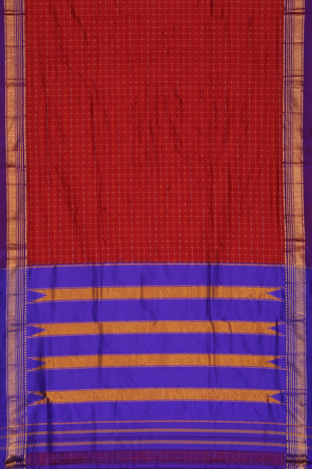 Collection of Narayanpet Silk Red Saree in a gallery layout