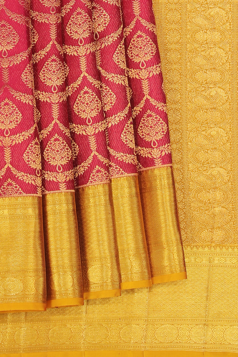 Collection of Kanchipattu Plum-Pink Saree in a gallery layout