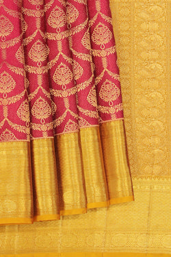 Collection of Kanchipattu Plum-Pink Saree in a gallery layout