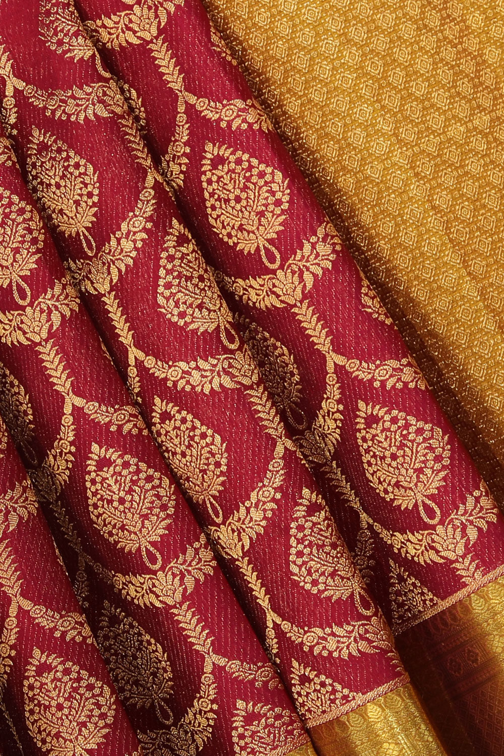 Collection of Kanchipattu Plum-Pink Saree in a gallery layout