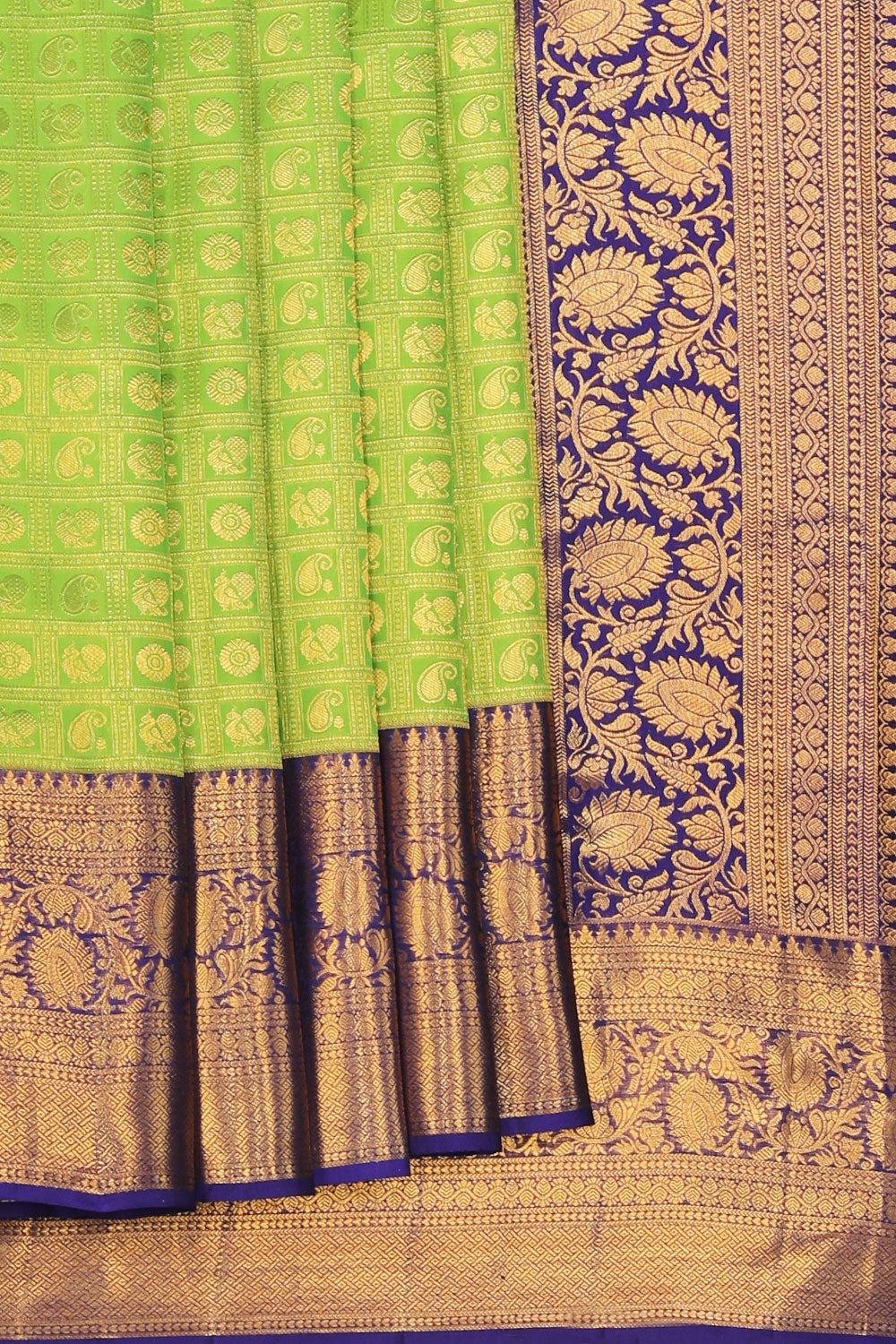 Collection of Kanchipattu Green Saree in a gallery layout