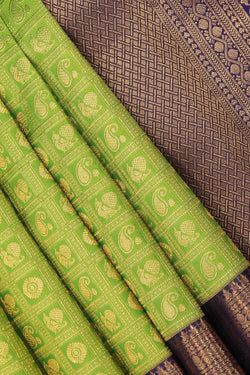 Collection of Kanchipattu Green Saree in a gallery layout