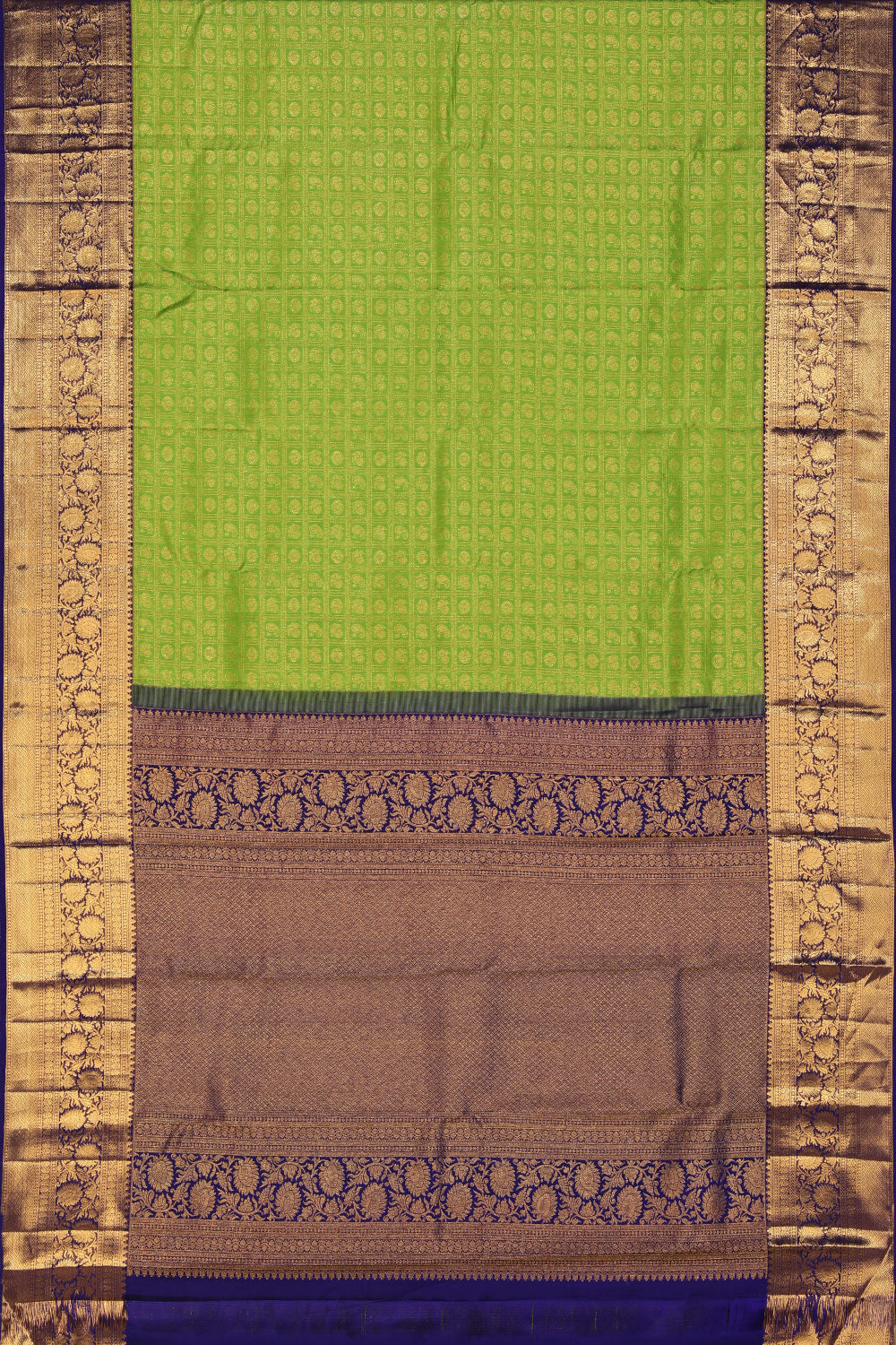 Collection of Kanchipattu Green Saree in a gallery layout