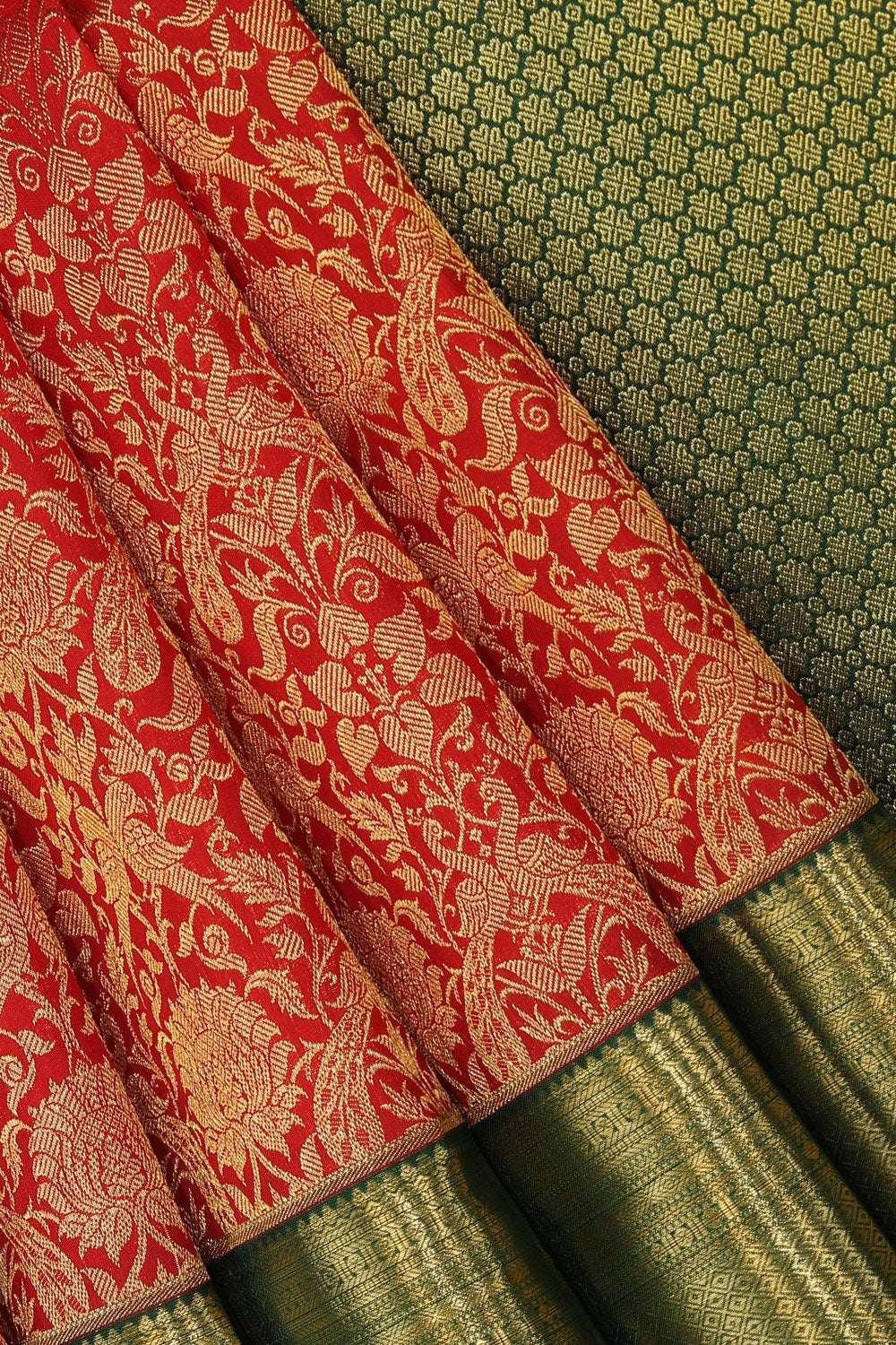 Collection of Kanchipattu Red Saree in a gallery layout