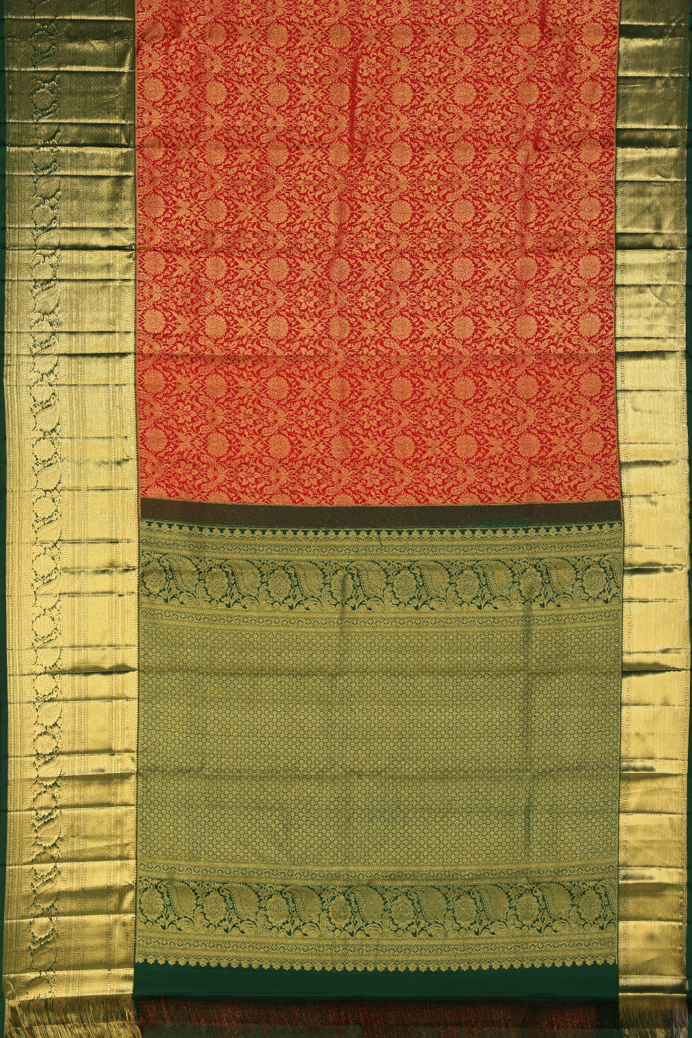 Collection of Kanchipattu Red Saree in a gallery layout