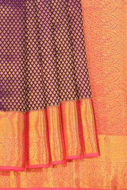 Collection of Kanchipattu Violet Saree in a gallery layout