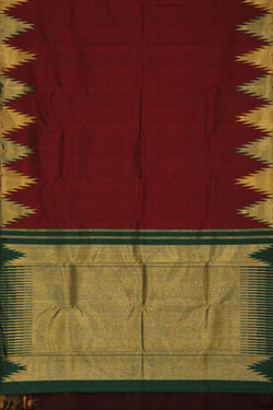 Collection of Arani-Silk Maroon Saree in a gallery layout