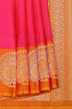 Collection of Very Pretty Soft-Silk Pink Saree in a gallery layout