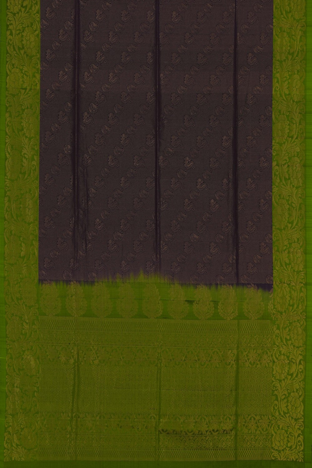 Image of South Silk Brocade Purple Saree