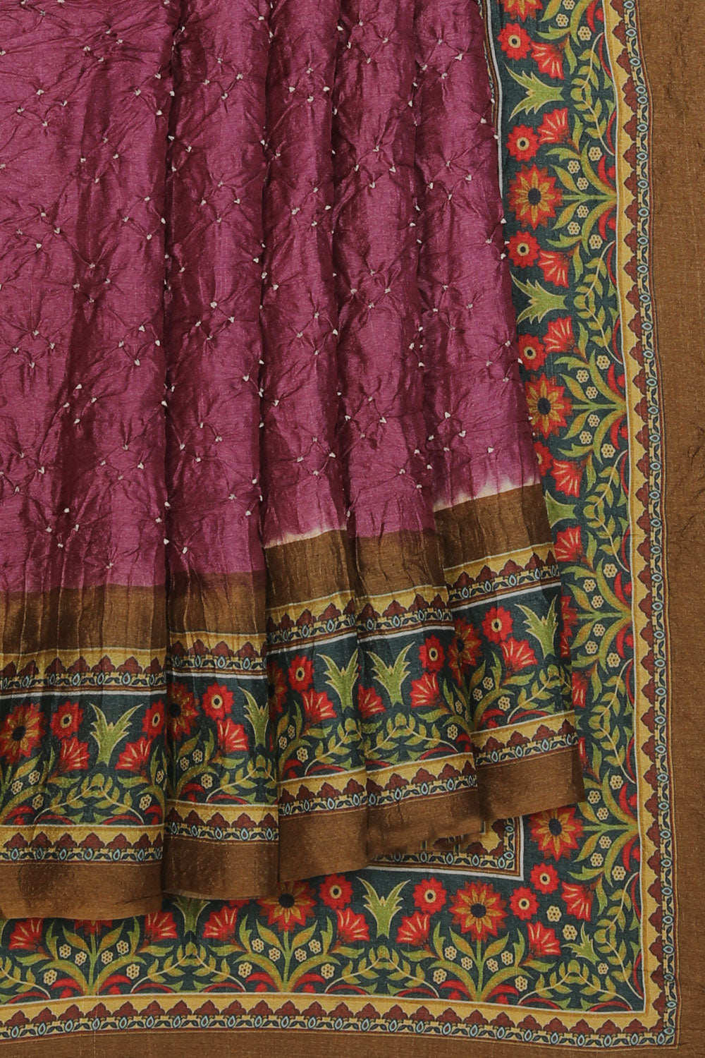 Collection of Gorgeous Bandhani Saree in a gallery layout