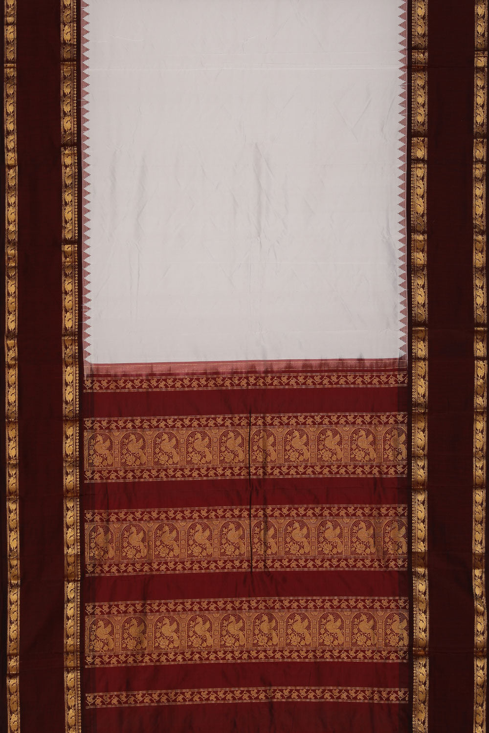 Collection of Narayanpet Silk White Saree in a gallery layout