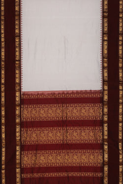 Collection of Narayanpet Silk White Saree in a gallery layout