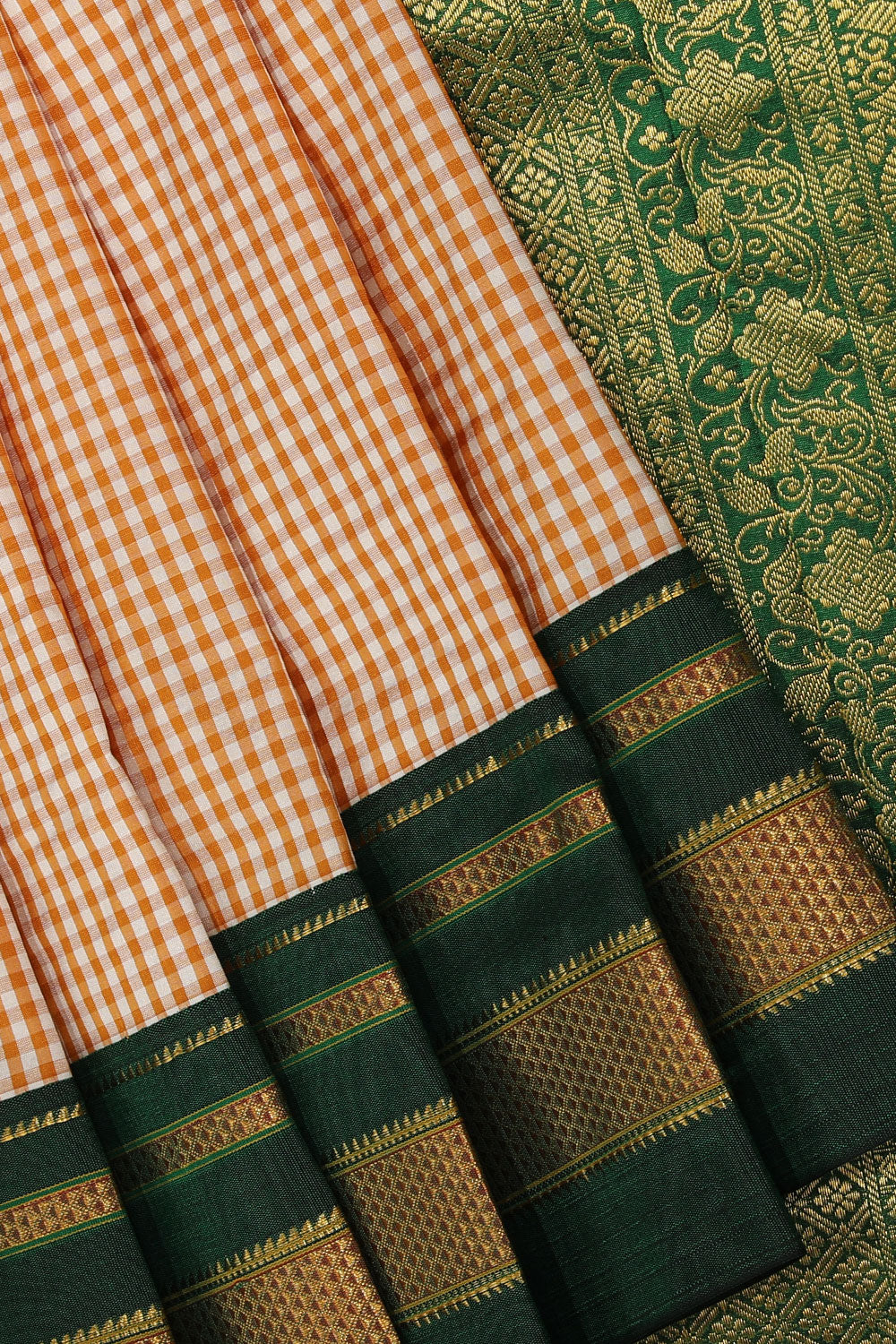 Narayanpet Silk Brown Saree