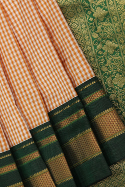 Image of Narayanpet Silk Brown Saree