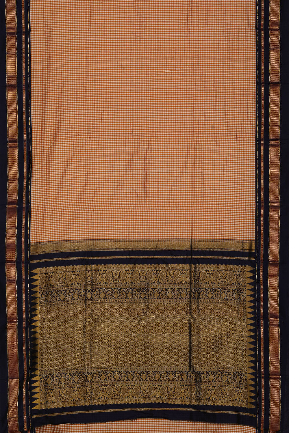 Collection of Narayanpet Silk Brown Saree in a gallery layout